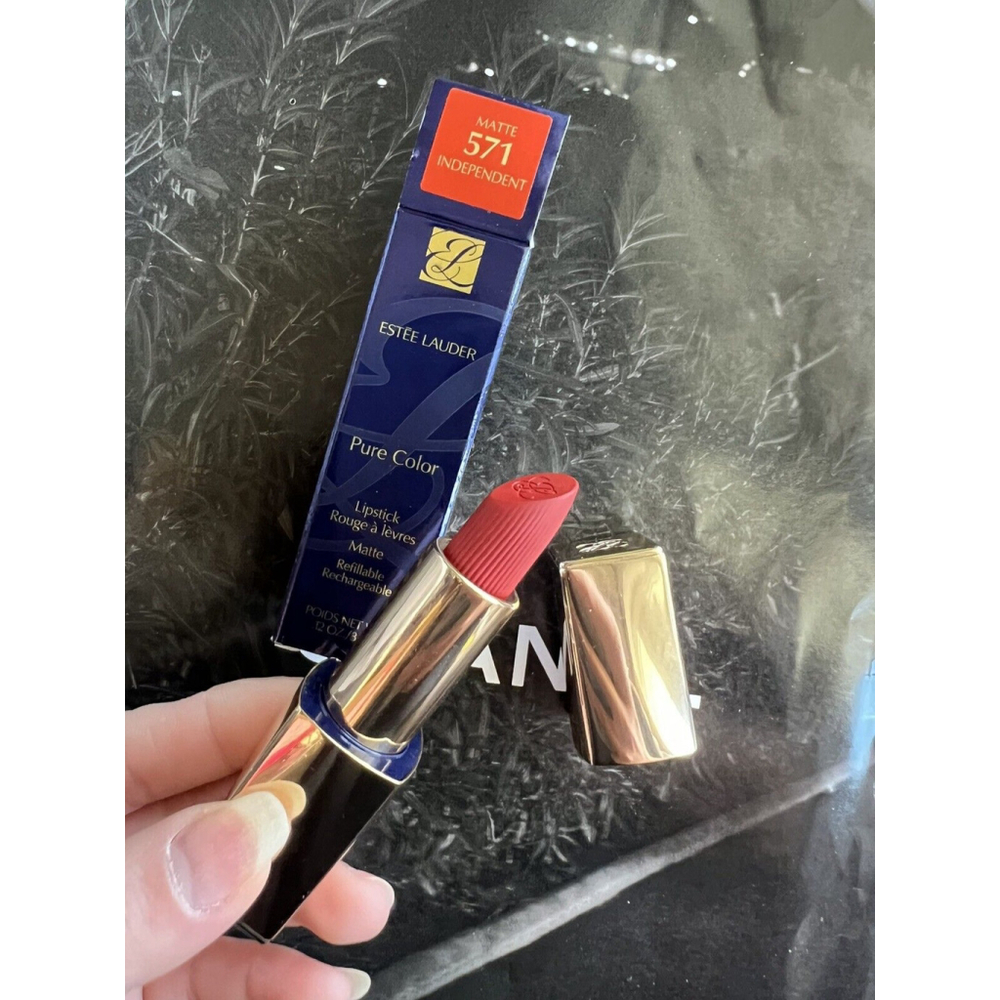 ESTEE LAUDER ~ Matte PURE COLOR LIPSTICK ~ # 571 INDEPENDENT ~ .12 OZ New